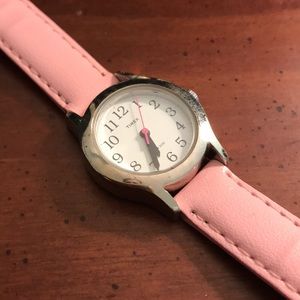 Timex pink leather watch